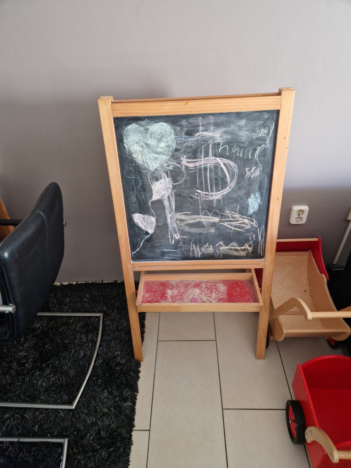Houten schoolbord/tekenbord voor kinderen, Kinderen en Baby's, Ophalen of Verzenden, Gebruikt, Knutselen