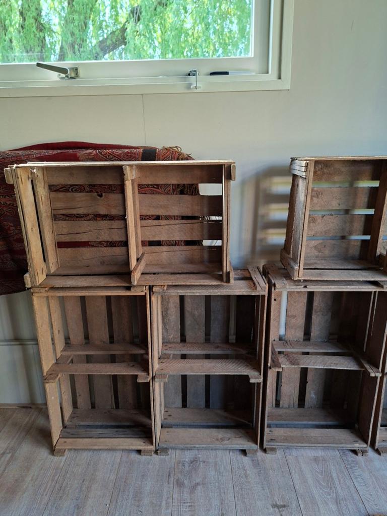 2 vaks veilingkisten fruitkisten 6 stuks, Ophalen of Verzenden, Minder dan 50 cm, Minder dan 50 cm