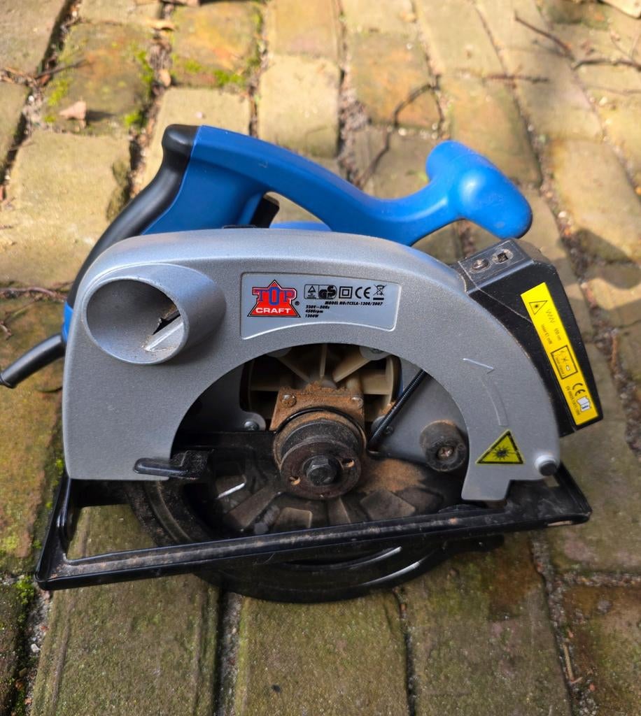 Topcraft Cirkelzaag - Uitstekende staat, Ophalen, Cirkelzaag, Topcraft, 600 tot 1200 watt