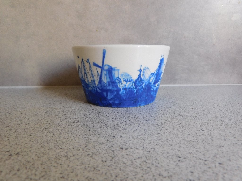 Kom 6x11 cm. Delfts Blauw Piet Hein Eek Douwe Egberts, Overige merken, Ophalen of Verzenden, Zo goed als nieuw, Kom(men)