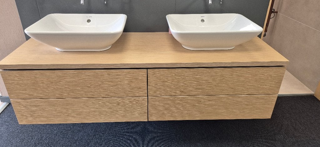 Duravit L-cube badmeubel 160 cm met kommen en spiegel, Huis en Inrichting, Badkamer | Badkamermeubels, Ophalen, Nieuw, 150 tot 200 cm