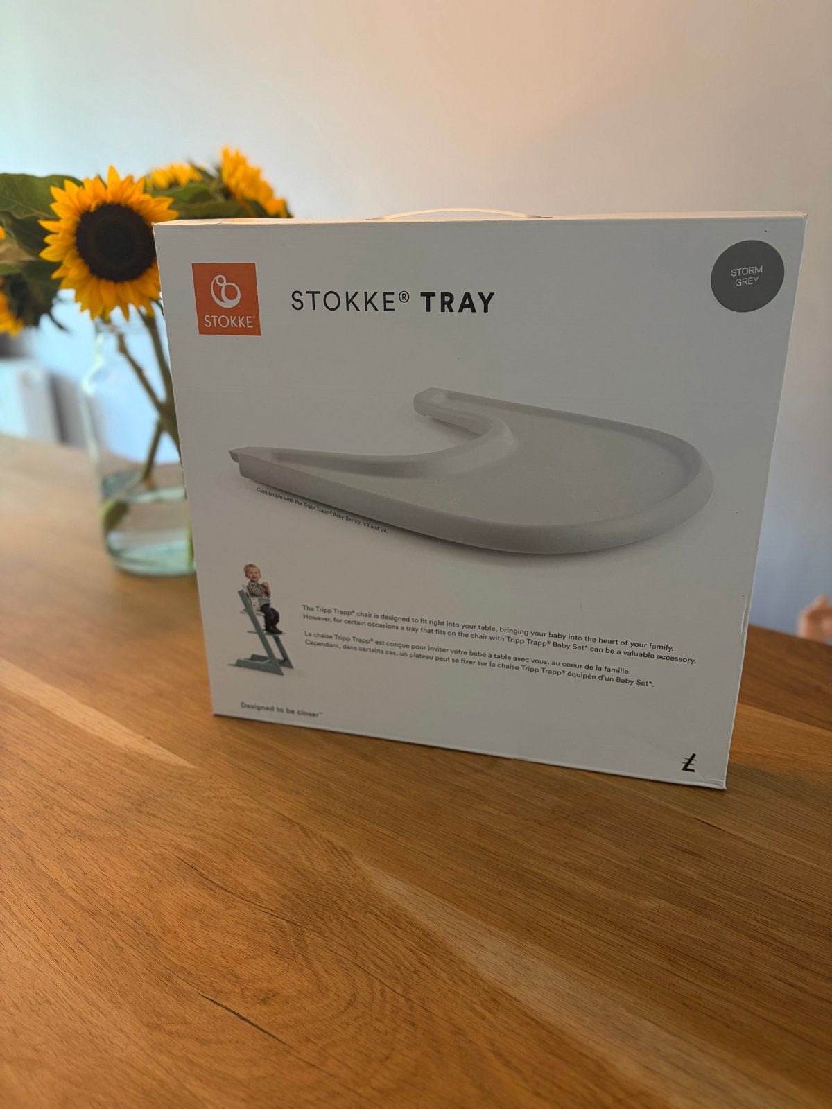 Stokke Tripp Trapp Tray - Storm Grey, Ophalen of Verzenden, Zo goed als nieuw, Overige typen, Afneembaar eetblad
