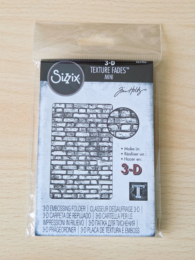 Sizzix 3- D Texture Fades - Tim Holtz, brickwork, Hobby en Vrije tijd, Ophalen of Verzenden, Nieuw, Frame of Mal, Sizzix