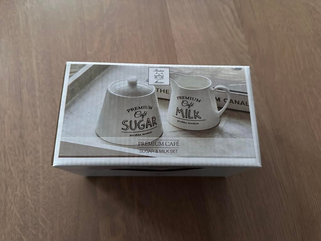 Riviera Maison suiker en melk setje Premium NIEUW, Huis en Inrichting, Keuken | Servies, Overige typen, Nieuw, Ophalen of Verzenden