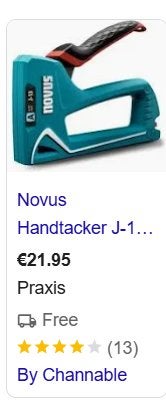 2 x Novus Handtacker en 1 x doosje Novus Navulbare nietjes, Ophalen of Verzenden, Nieuw, Tacker/nietmachine, Overige merken