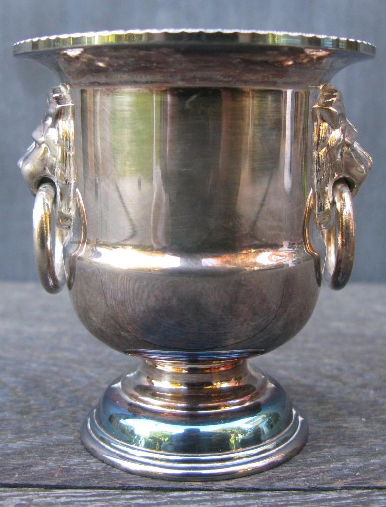 MINIATUUR WIJNKOELER VERZILVERD "VINERS OF SHEFFIELD", Flessenkoeler, Zilver, Ophalen of Verzenden, Zo goed als nieuw