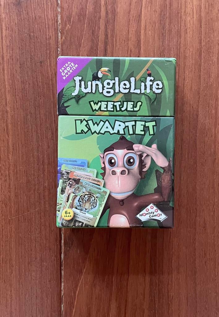 Junglelife weetjes kwartet, Verzamelen, Speelkaarten, Jokers en Kwartetten, Ophalen of Verzenden, Zo goed als nieuw, Kwartet(ten)