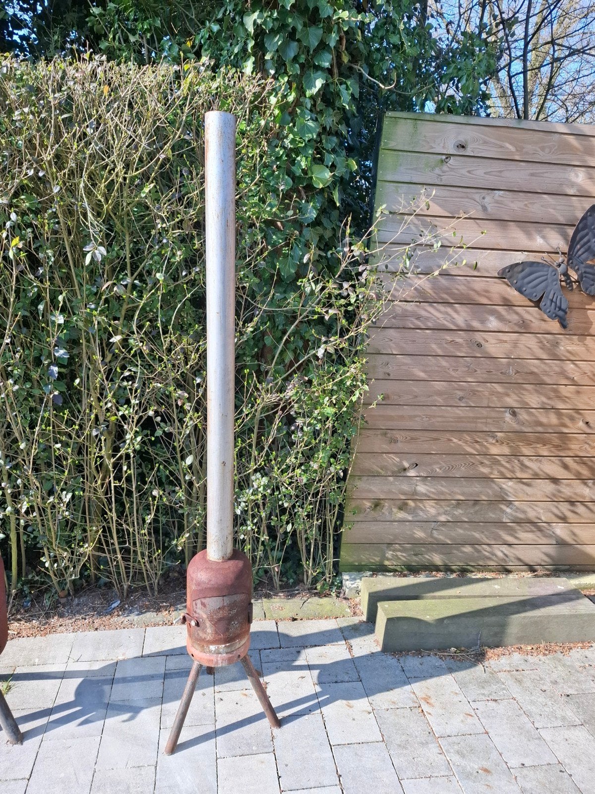 Terraskachel / Buitenkachel van gasfles, Tuin en Terras, Terrasverwarmers, Ophalen, Gebruikt, Vloer