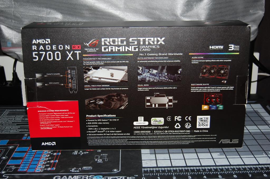 Asus ROG Strix Radeon RX 5700 XT OC (8GB), Gebruikt, AMD, GDDR6, PCI-Express 4
