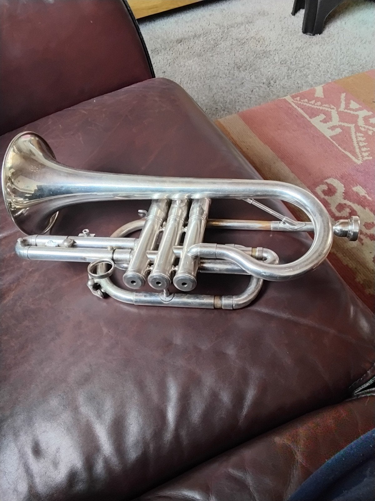 goed functionerende Cornet, Ophalen of Verzenden, Gebruikt, Bes-trompet, Met koffer