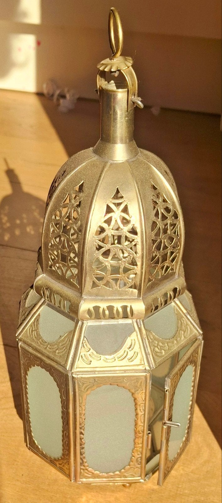 Vintage handgemaakte Marokkaanse lantaarn, Huis en Inrichting, Lampen | Hanglampen, Ophalen of Verzenden, Zo goed als nieuw, Minder dan 50 cm