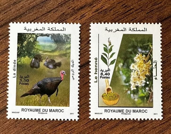 Marokko 2011: Vogels en Bloemen Postfris Postzegels, Postzegels en Munten, Postzegels | Afrika, Ophalen of Verzenden, Marokko