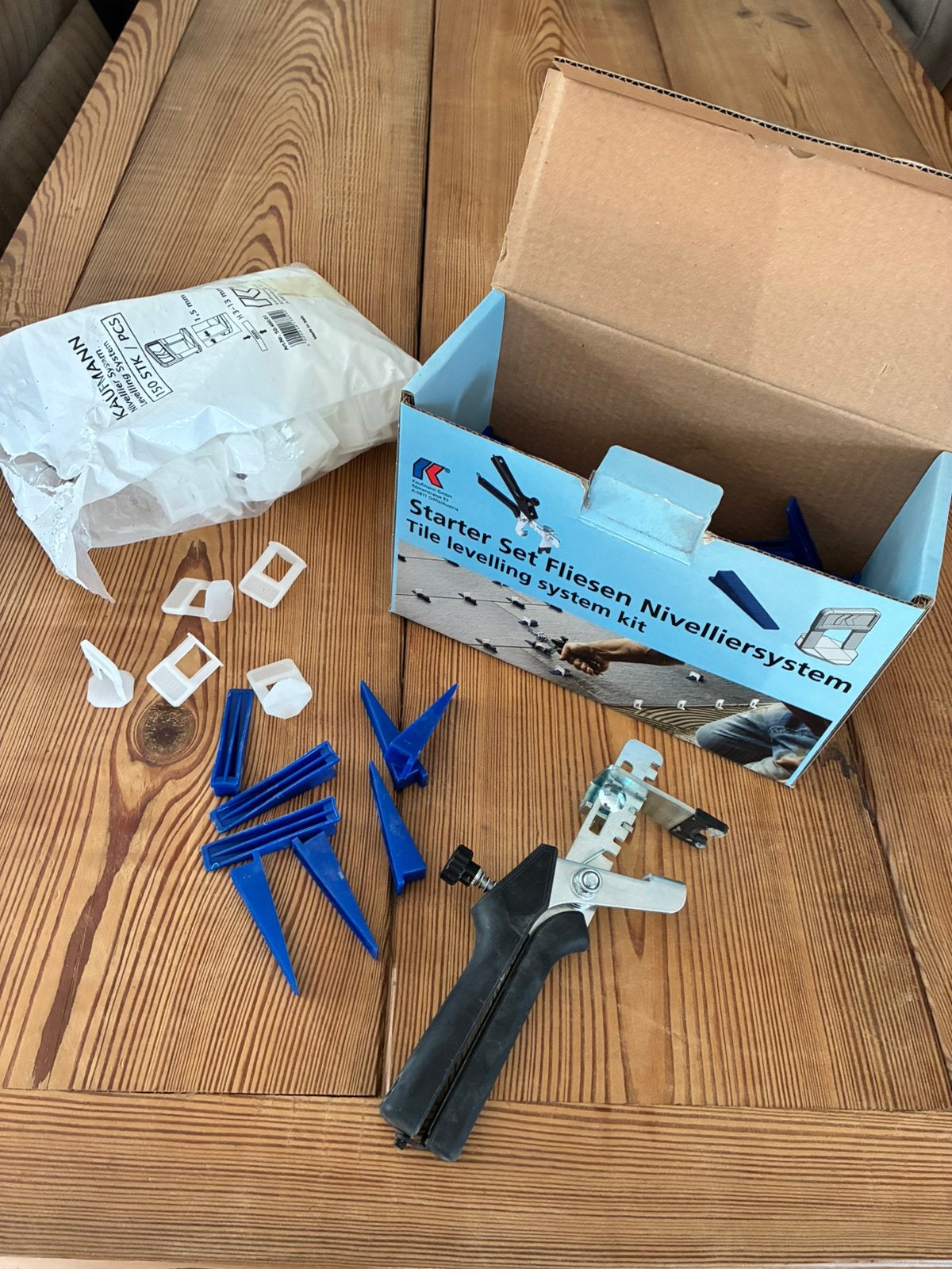 Complete leveling set met tang clips en keggen., Overige materialen, Vloertegels, Minder dan 20 cm, 5 tot 10 m²