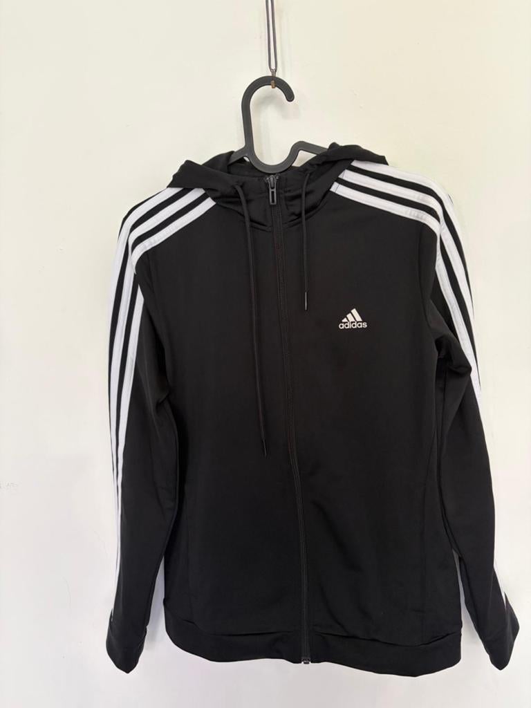 Adidas Trainingspak Zwart - Hoodie en Joggingbroek, Maat 38/40 (M), Zwart, Ophalen of Verzenden, Fitness of Aerobics