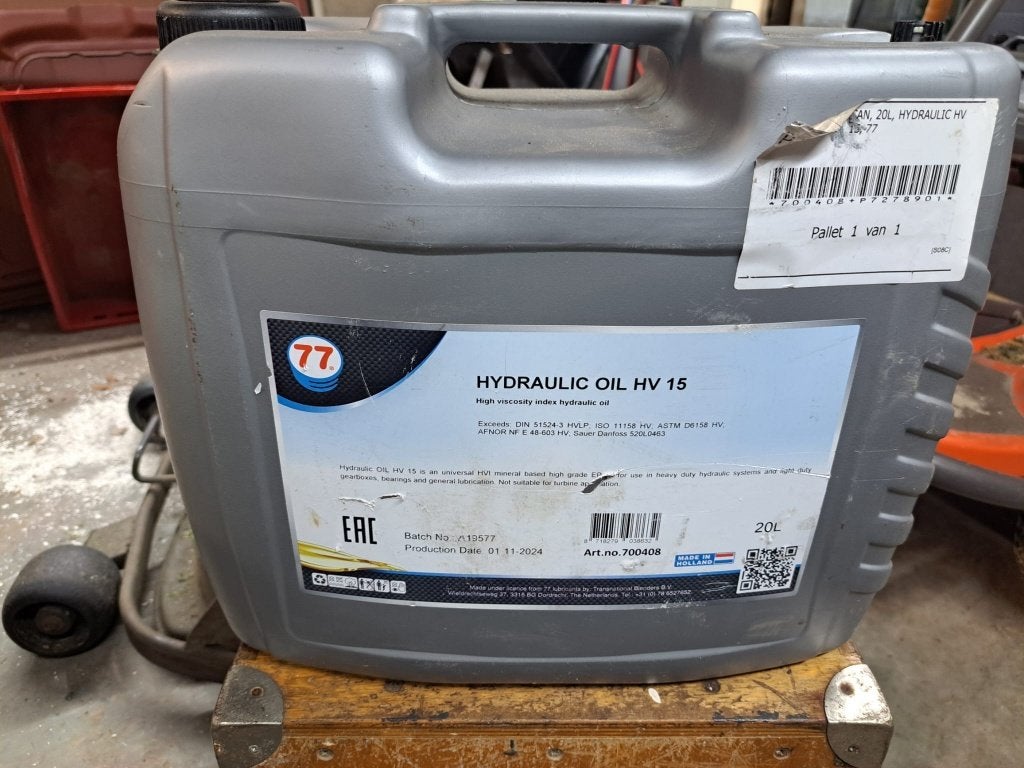77 lubricants – Hydrauliek olie HV 15, Ophalen