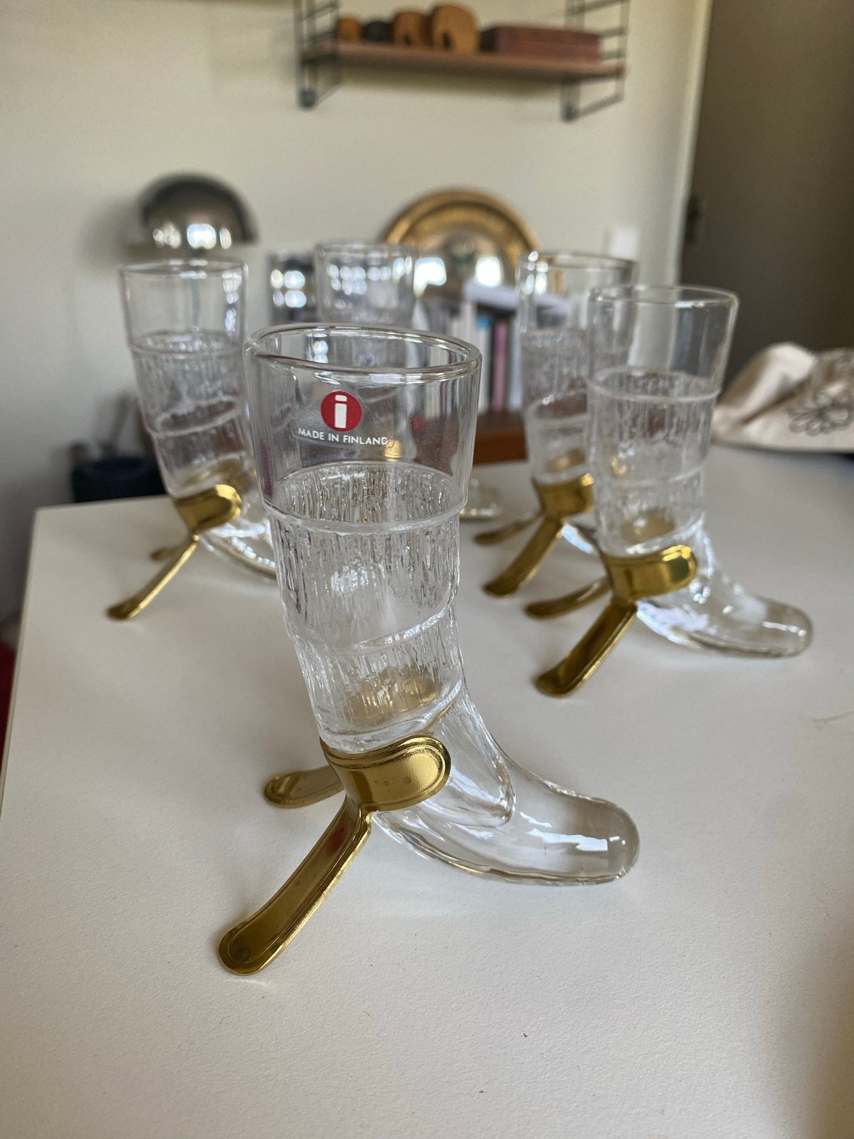 Iittala Haraldin Sarvi Schnapsglazen (5 stuks), Glas of Glazen, Arabia, Ophalen of Verzenden, Overige stijlen