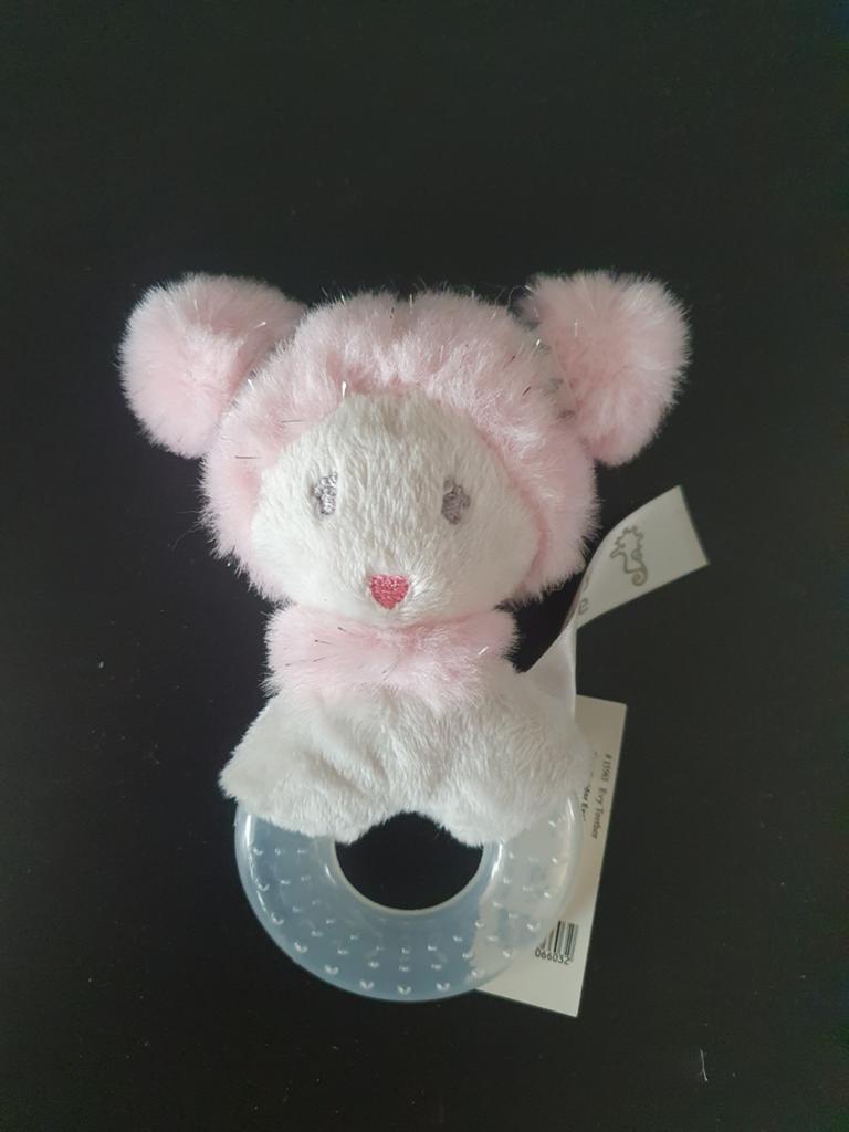 Nieuwe roze bijtring met knuffelkonijntje, Ophalen of Verzenden, Nieuw, Overige typen