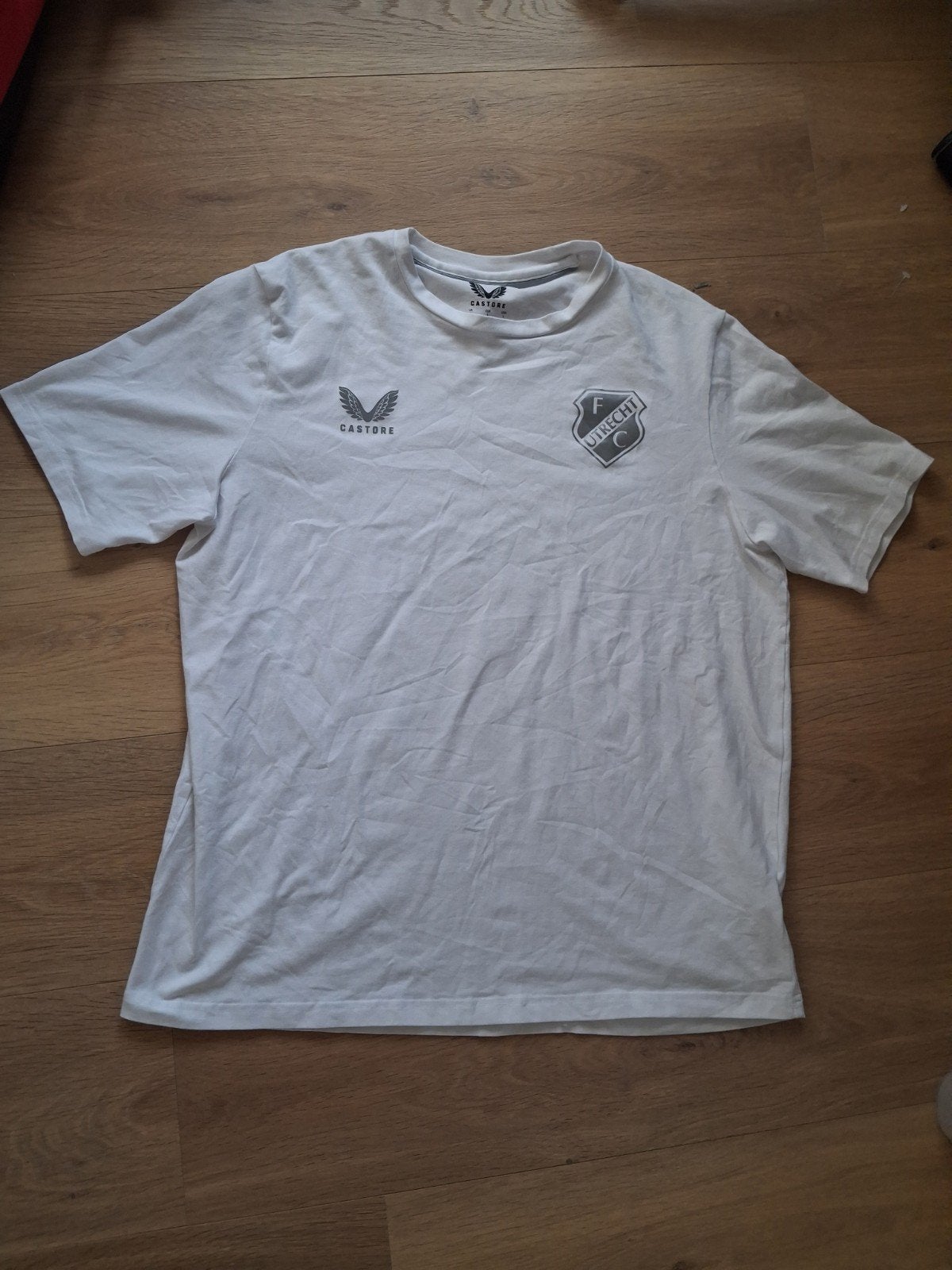 FC Utrecht Castore T-shirt - Maat L - Wit, Kleding | Heren, Maat 52/54 (L), Castore, Wit, Ophalen of Verzenden