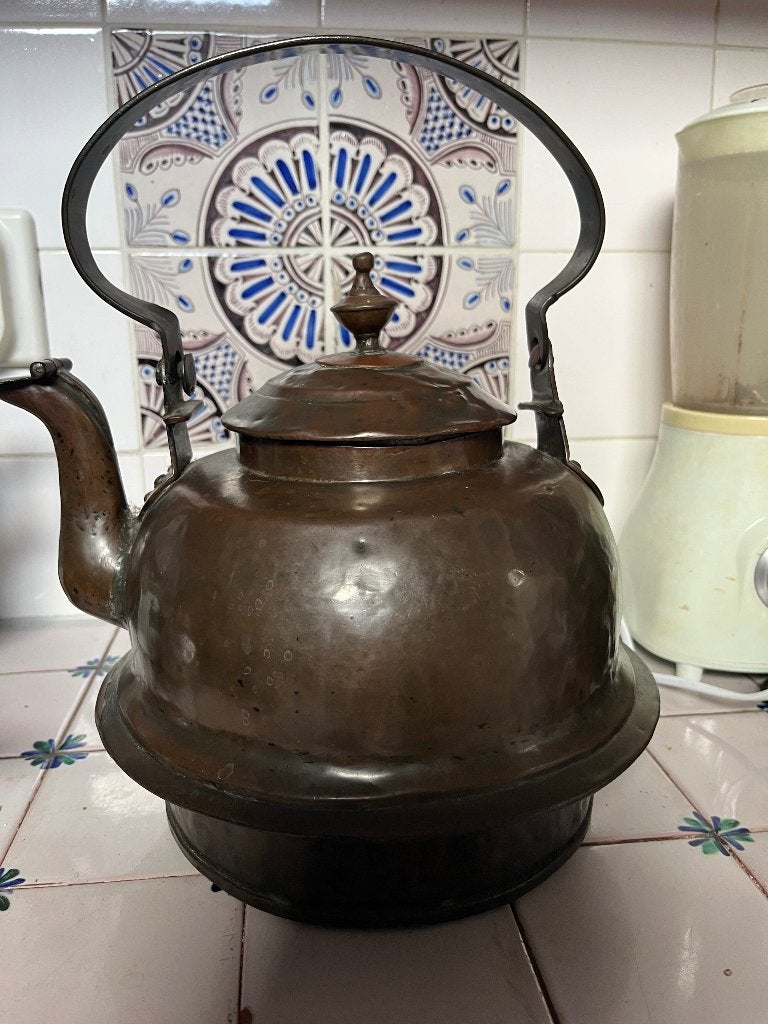 antieke roodkoperen appelketel, Ophalen of Verzenden, Koper