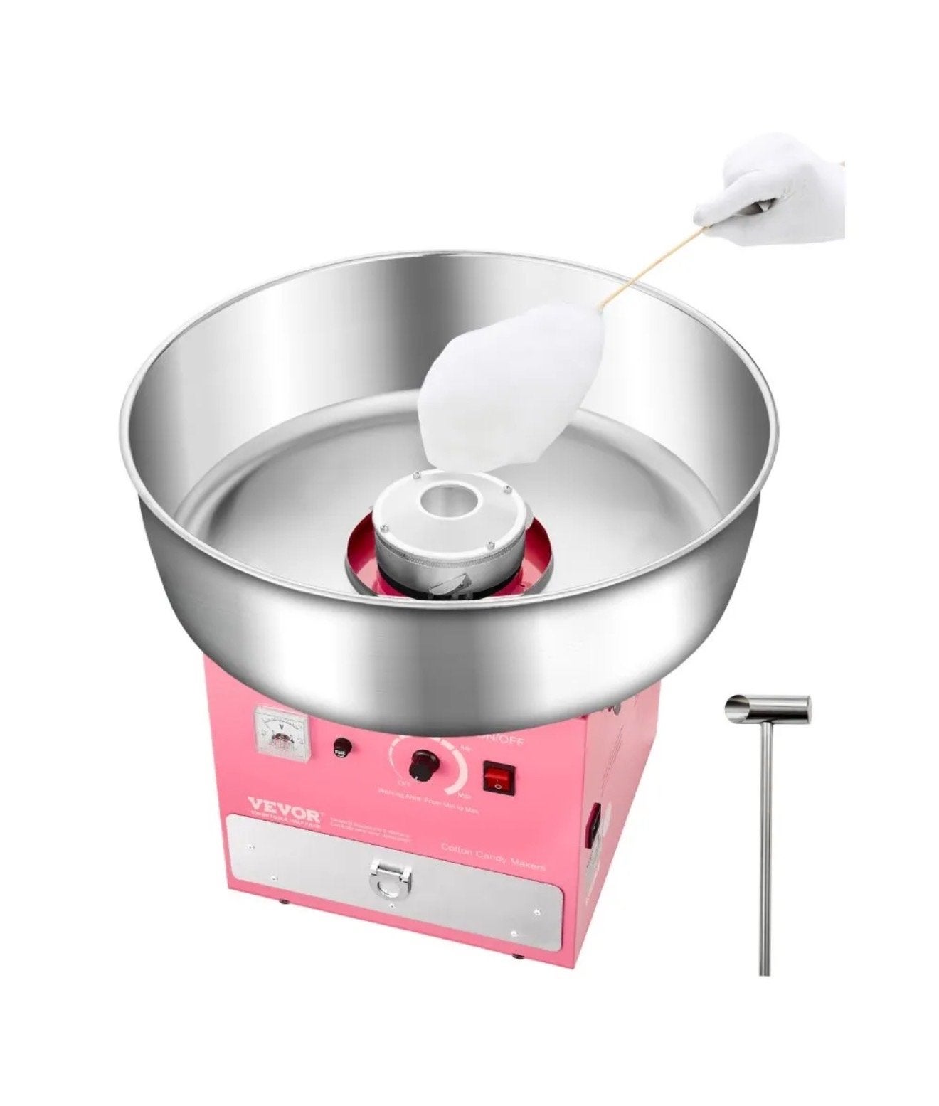 VEVOR Suikerspinmachine 1000W 52cm RVS, Ophalen of Verzenden, Nieuw