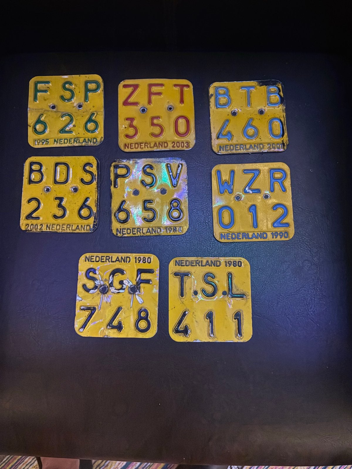 Verzameling van 8 Nederlandse kentekenplaten, Ophalen of Verzenden, Gebruikt