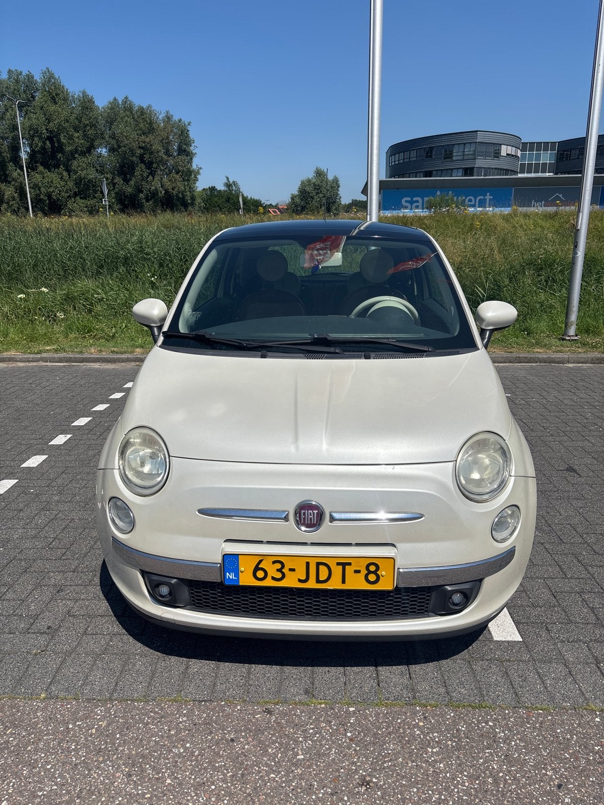 Fiat 500 1.2 AUT 51KW 2009 lounge leer stoel schuifdak apk, Auto's, Fiat, 1242 cc, Origineel Nederlands, Particulier, 69 pk