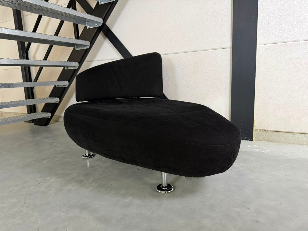 Leolux Kikko – Zwart – Nieuwstaat, Huis en Inrichting, Fauteuils, Ophalen, Zo goed als nieuw, Stof, 75 tot 100 cm