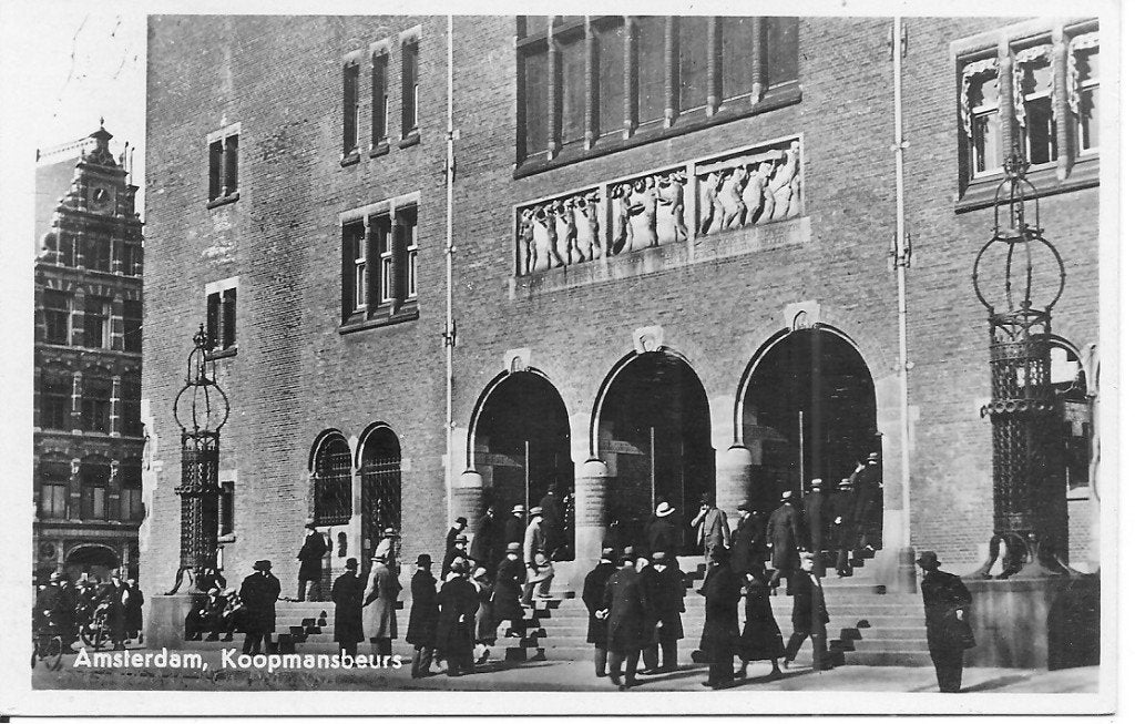 Oude Ansichtkaart Koopmansbeurs Amsterdam - HEMA, Verzamelen, Ophalen of Verzenden, 1920 tot 1940, Gelopen, Noord-Holland