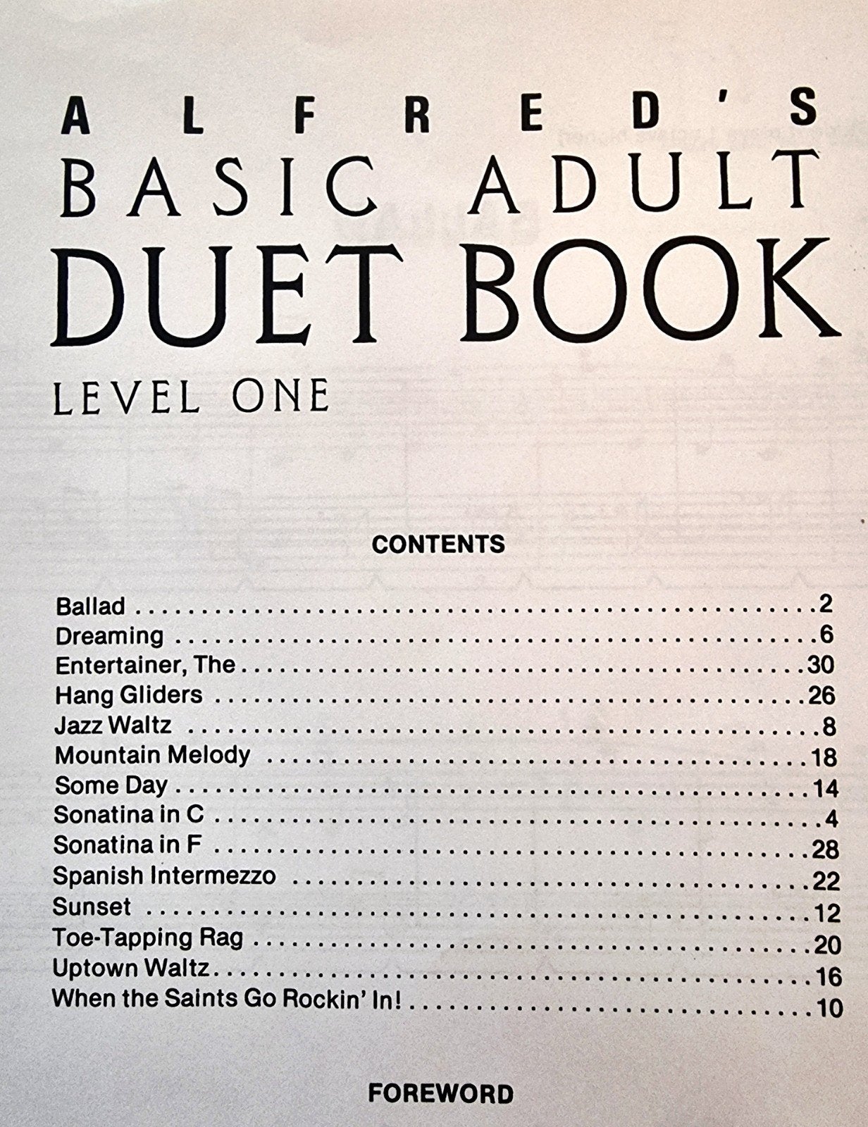 Alfred's Basic Adult Duet Book - Level One (Piano) P66, Gebruikt, Verzenden, Les of Cursus, Piano