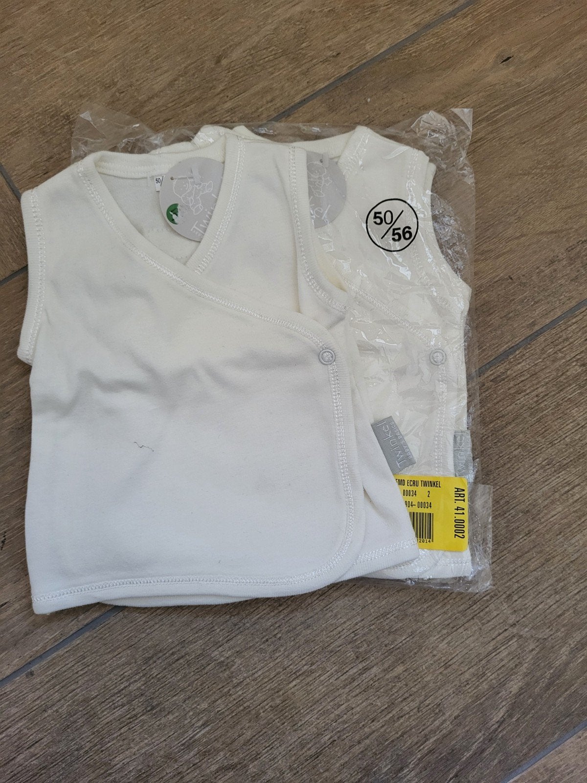 3x Cremè Twinkel overslagromper maat 50/56, Nacht- of Onderkleding, Jongetje of Meisje, Nieuw, Ophalen of Verzenden