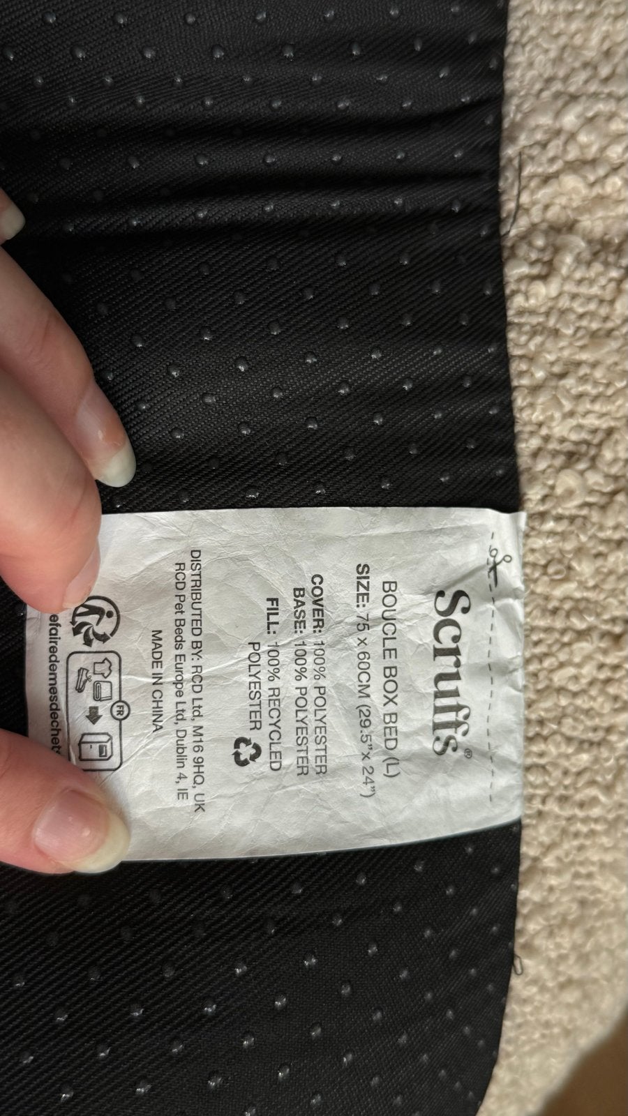 Bouclé hondenmand Scruffs L, Ophalen of Verzenden, Zo goed als nieuw