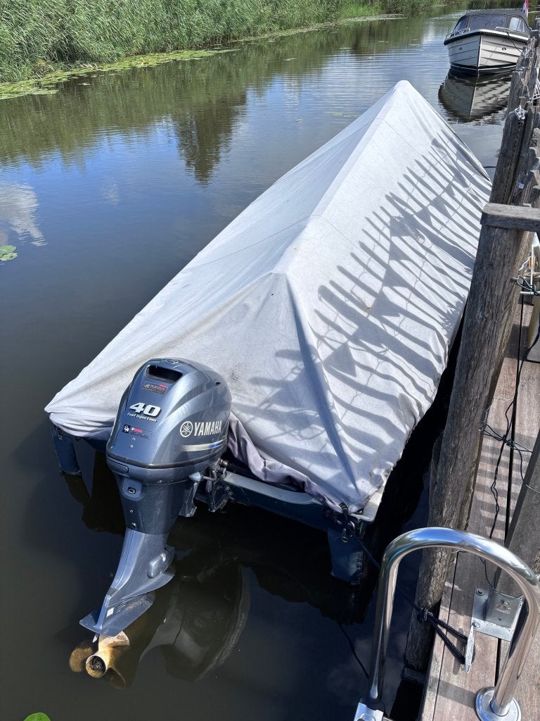 Aluminium console boot 4,75 m + Yamaha 40 pk, Gebruikt, Buitenboordmotor, Aluminium, 5 m