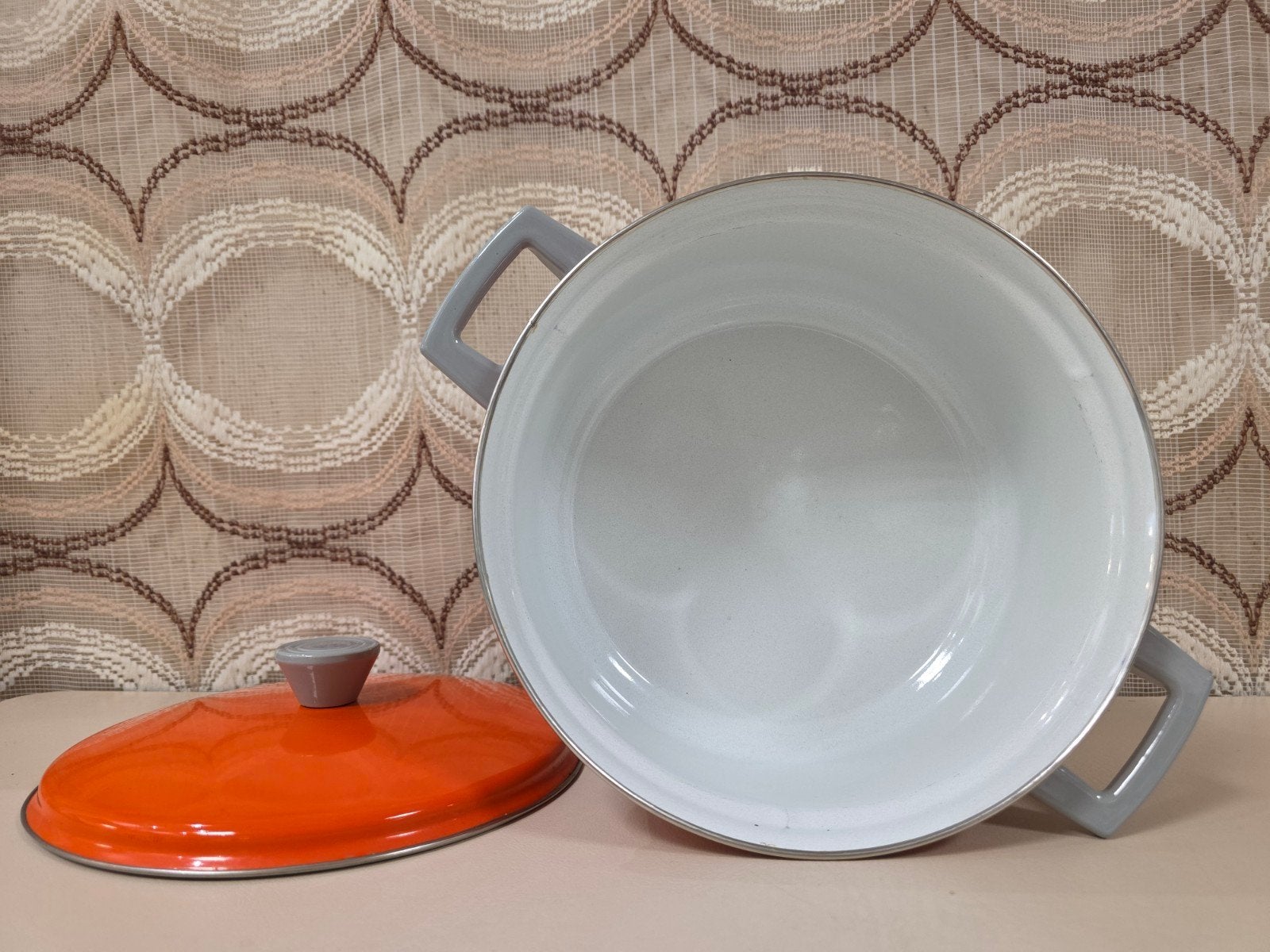 Brabantia Diane vintage pan jaren 70 oranje kookpan, ., Ophalen of Verzenden, Zo goed als nieuw, Brabantia