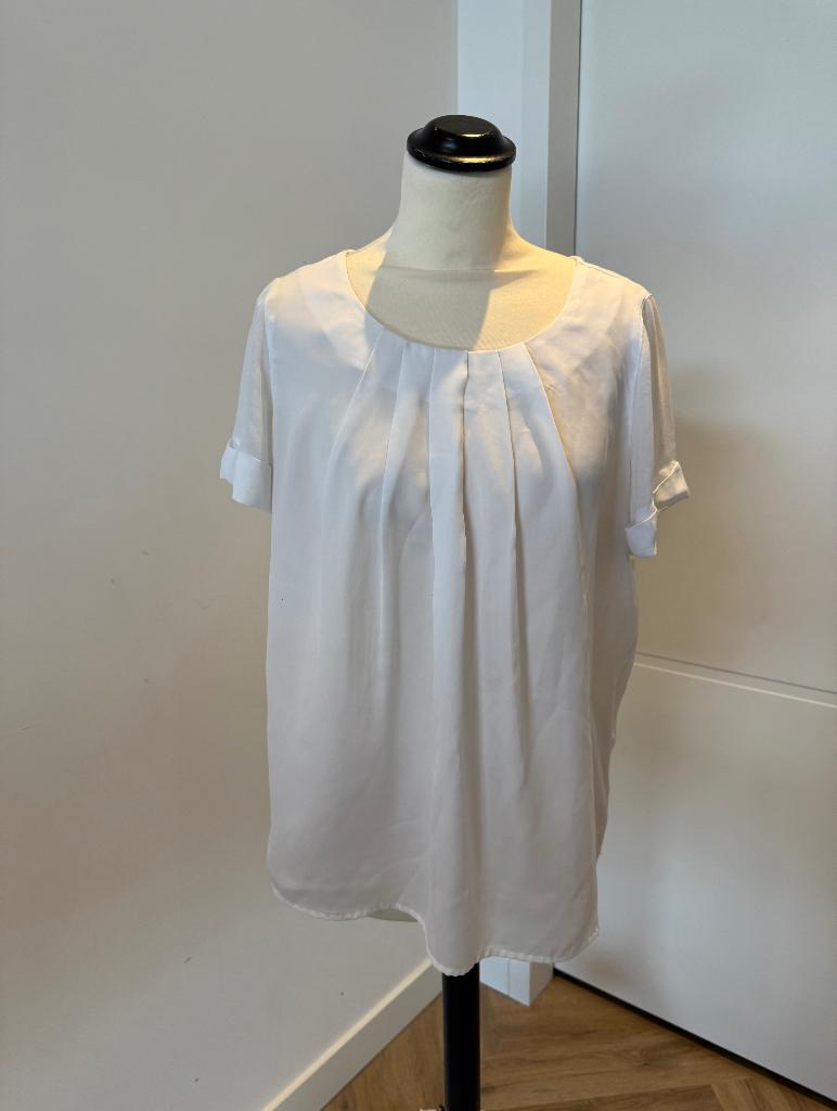 Heel goed wit Saint Tropez blouse shirt S 36 top shirt, Wit, Ophalen of Verzenden, Zo goed als nieuw, Maat 36 (S)