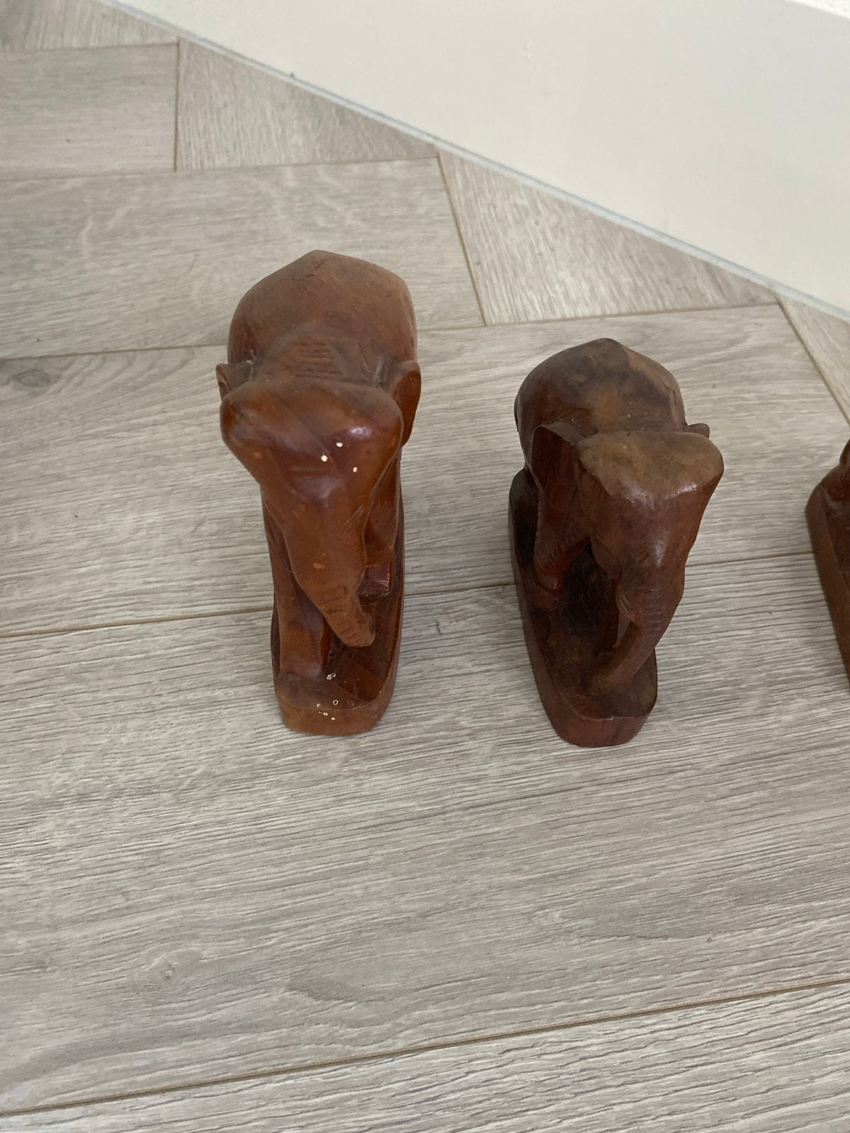 5 Handgesneden Olifanten uit Thailand - Collectie, Ophalen of Verzenden, Gebruikt, Overige soorten, Beeldje of Figuurtje