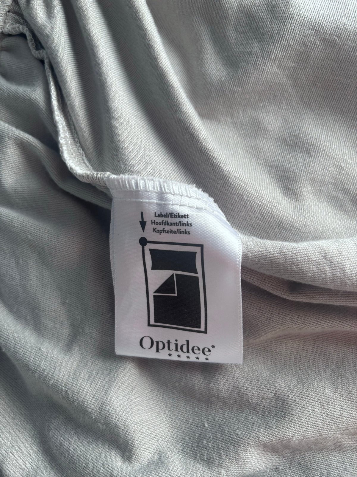 Optidee mink hoeslaken - lichtgrijs - nieuw, Lits-jumeaux, Hoeslaken of Sloop, Nieuw, Ophalen of Verzenden