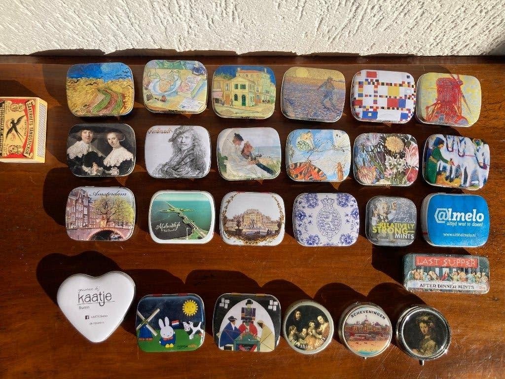 25 museum mint pepermunt mini kleine gesealde nieuwe blikjes, Ophalen of Verzenden, Nieuw, Overige