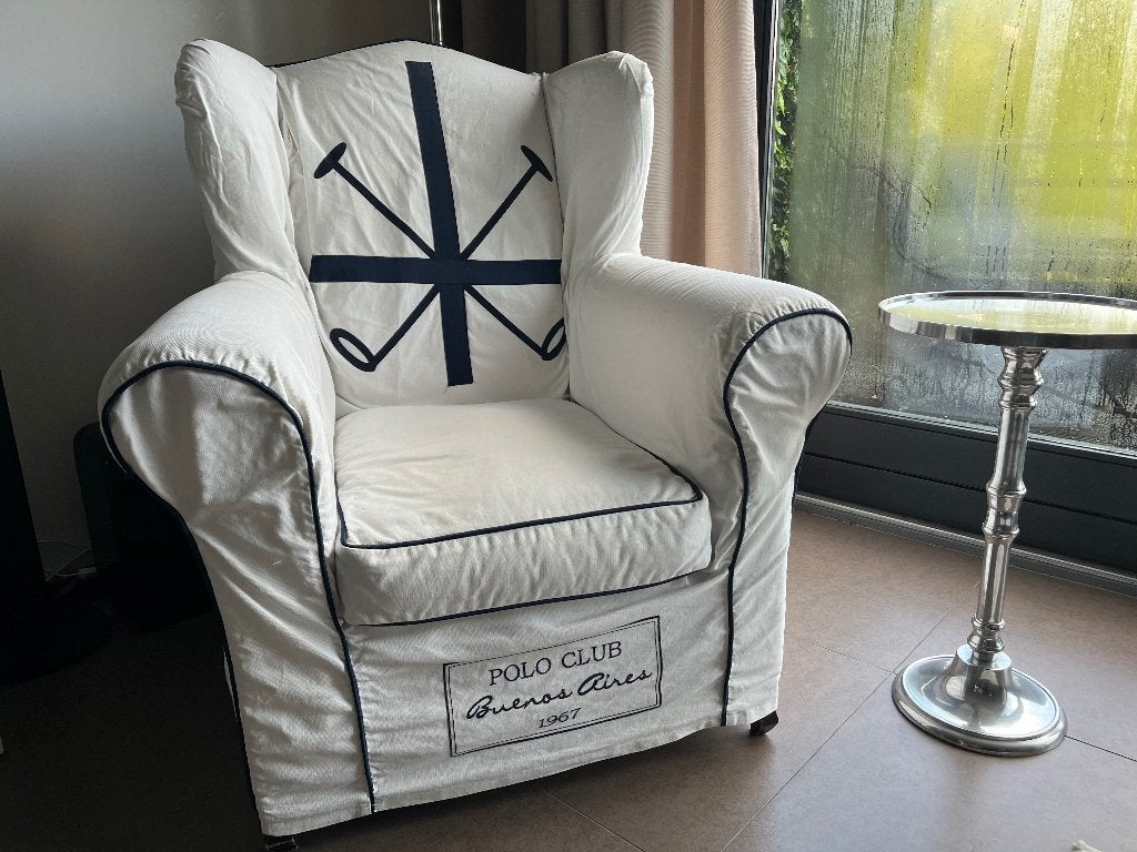 Riviera Maison Oorfauteuil, Ophalen, Overige materialen, Gebruikt, 75 tot 100 cm
