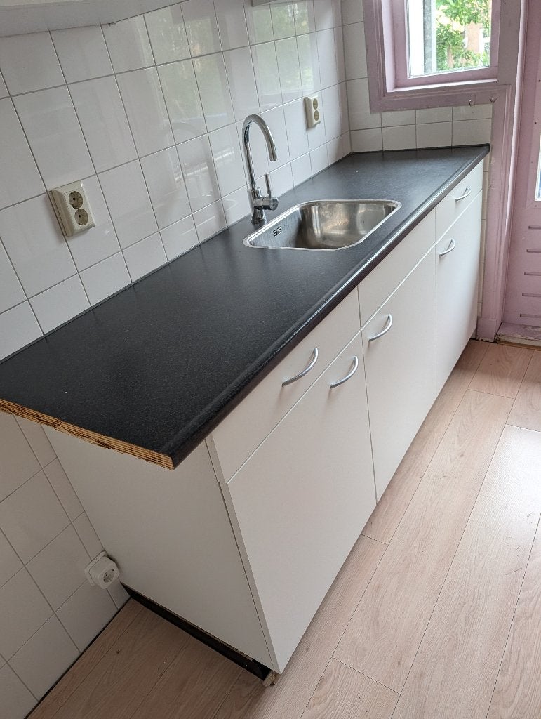 Keuken 2 meter met kastjes, Huis en Inrichting, Keuken | Complete keukens, Ophalen, Overige materialen, Wit, Overige typen
