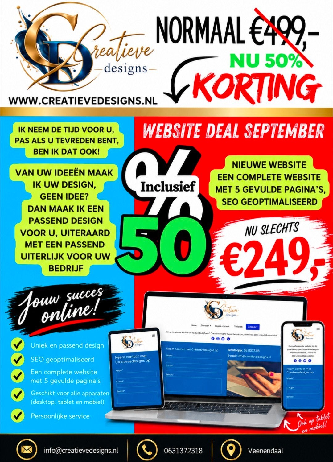 Betaalbare website laten maken, Webdesign op maat, Webdesign