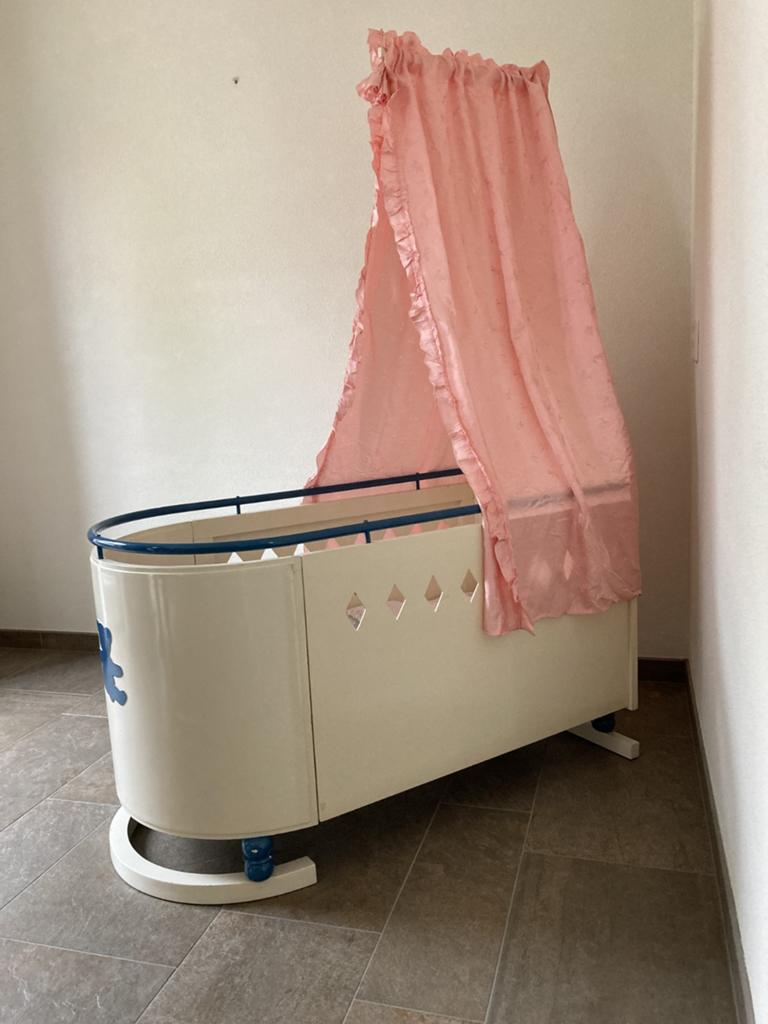 Vintage babykamer meubilair jaren 50, Kinderen en Baby's, Babywiegjes en Ledikanten, Ophalen, Gebruikt, Ledikant