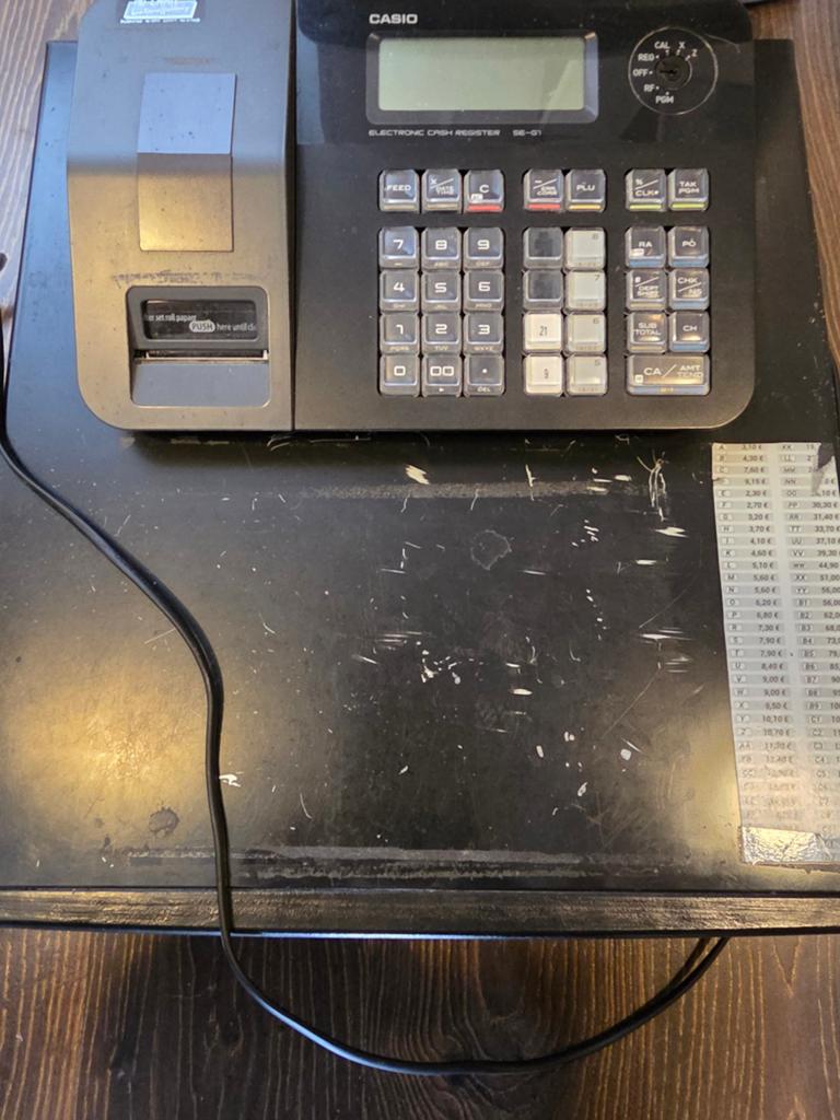 Casio kassa inclusief sleuteltjes!, Verzamelen, Elektronische Apparatuur, Ophalen of Verzenden