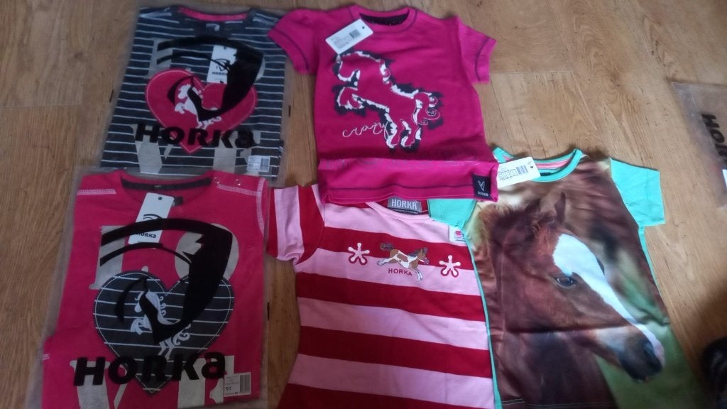 5 T-shirts Horka/Red Horse maatje 92 voor 4,95 euro per stuk, Kinderen, Dressuur, Nieuw, Ophalen of Verzenden