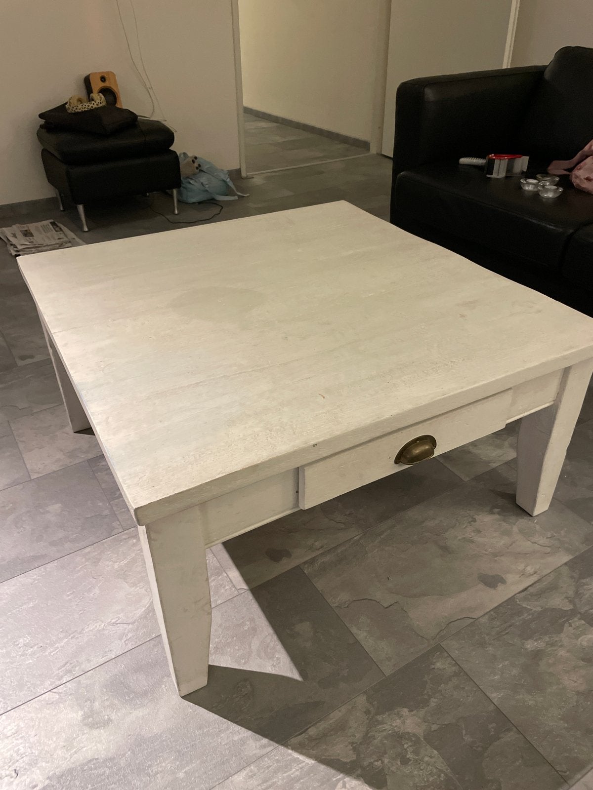 Gratis Salontafel met lade - 90x93x47 cm, Ophalen, Gebruikt, Vierkant, 50 tot 100 cm