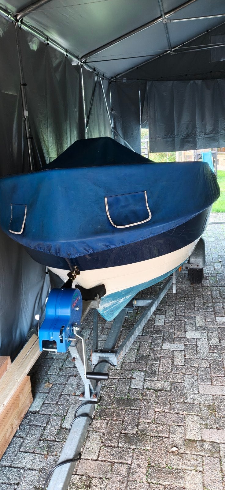 Topcraft Consoleboot met Mercury 15pk buitenboordmotor, Ophalen