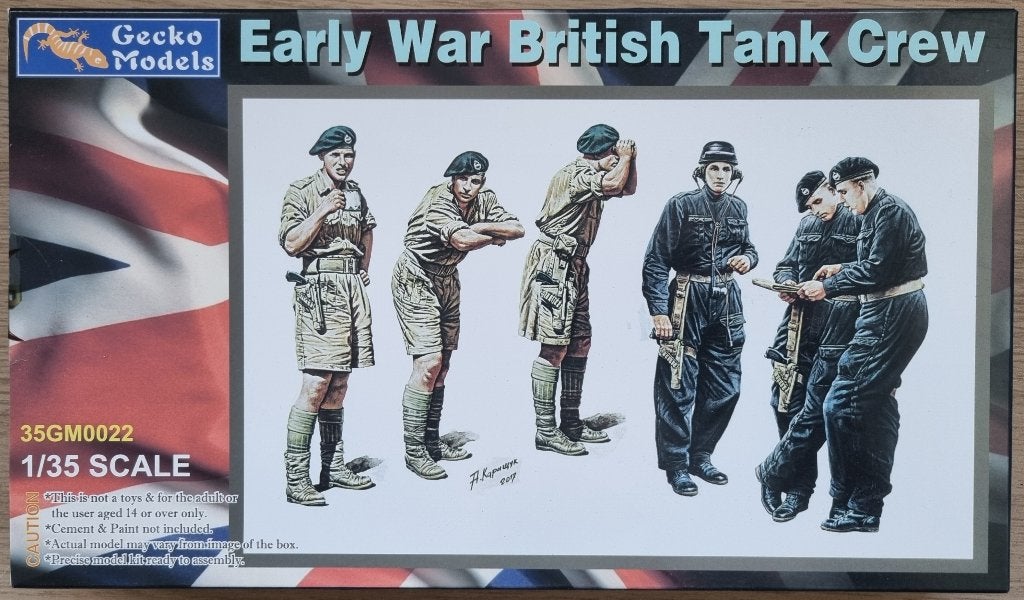 Gecko Models 1:35 #35GM0022 WWII Early War British Tank Crew, Ophalen of Verzenden, Nieuw, 1:35 tot 1:50, Figuur of Figuren