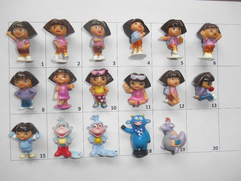 Dora figuurtjes 0,40 euro per stuk Dora en Diego LEZEN, Verzamelen, Poppetjes en Figuurtjes, Gebruikt, Ophalen of Verzenden
