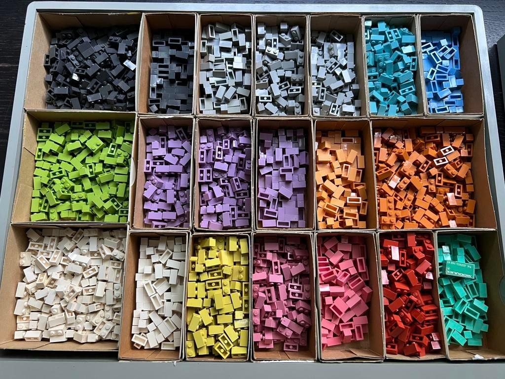Mooie verzameling Modulex (mini Lego), Inclusief doos, Overige thema's, Lego, Ophalen of Verzenden