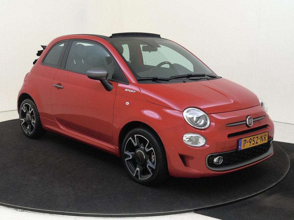 Fiat 500 C 1.0 Hybrid Sport | Cabriodak | Climate & Cruise C, 12 maanden, Stof, Euro 6, 4 stoelen