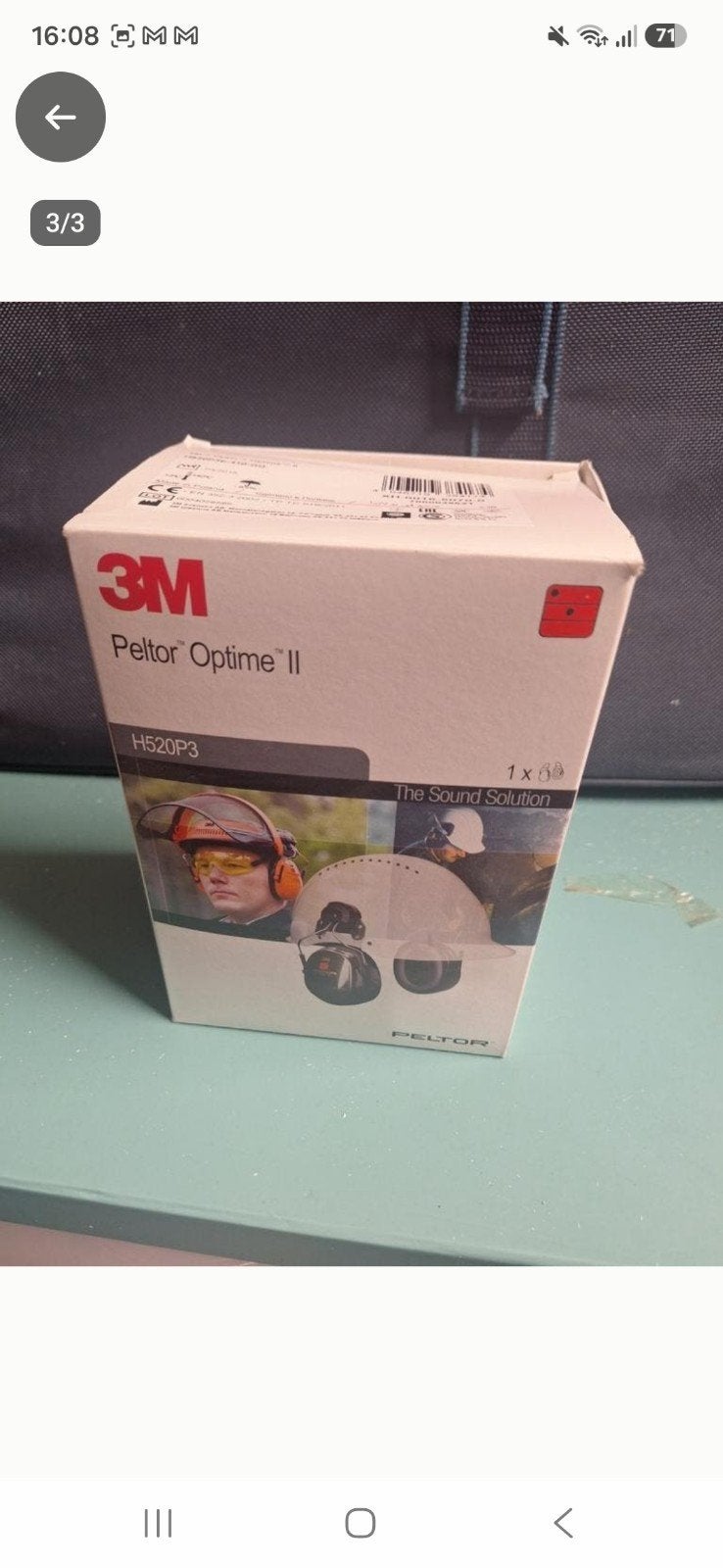 3M Peltor Optime II Gehoorbeschermers H520P3E-410-GQ + Helm, Ophalen of Verzenden, Nieuw